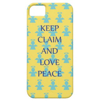 Keep Claim and Love Peace Angel iPhone 5 Case