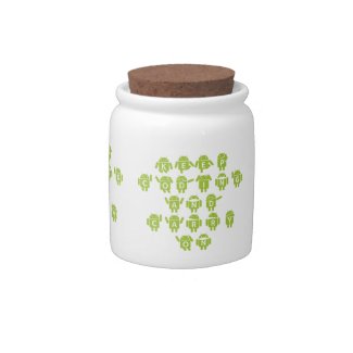 Keep Coding And Carry On (Bug Droid Font Shoutout) Candy Jars