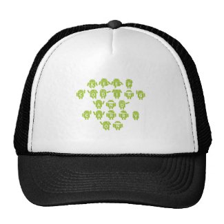 Keep Coding And Carry On (Bug Droid Font Shoutout) Hats