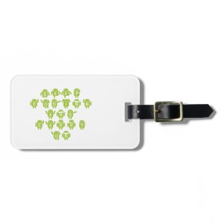 Keep Coding And Carry On (Bug Droid Font Shoutout) Luggage Tags