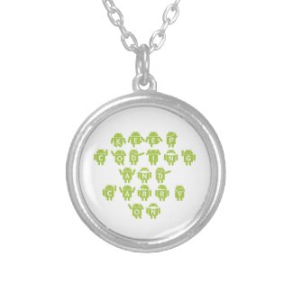 Keep Coding And Carry On (Bug Droid Font Shoutout) Necklaces