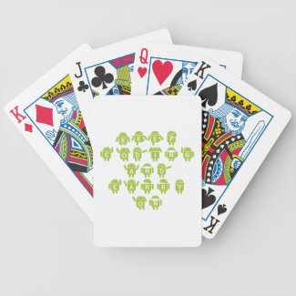 Keep Coding And Carry On (Bug Droid Font Shoutout) Poker Cards