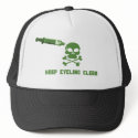 KEEP CYCLING CLEAN HAT w. grn logo by f360design KEEP CYCLING CLEAN HAT w. grn logo