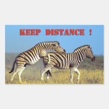 Keep distance rectangle stickers