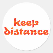 keep distance sticker