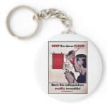 Keep Fire Doors Clear Keychains