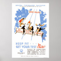 Keep Fit Get Tested 1939 WPA Print