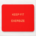 Keep Fit Mousepat mousepads by cooldudeproducts Keep Fit Mousepat mousepads
