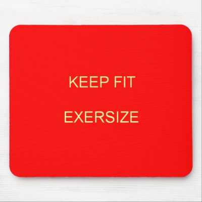 Keep Fit Mousepat Mouse Mats by cooldudeproducts