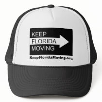 Keep Florida Moving hat in black & white