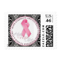 keep hope alive pink ribbon breast cancer stamp