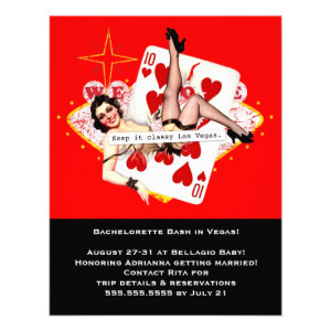 Keep It Classy Las Vegas Bachelorette Personalized Invitations
