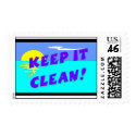 Keep it clean Postage Stamp - Cust... - Customized by William_Dickel Keep it clean Postage Stamp - Cust... - Customized