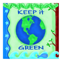 Keep It Green Environment Poster posters