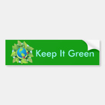 Keep it Green for Earth Day Bumper Stickers