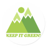 Keep it Green Mountains stickers