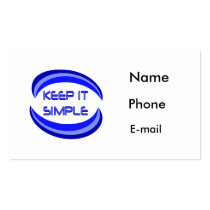 Keep It Simple business cards