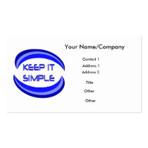 Keep It Simple business cards