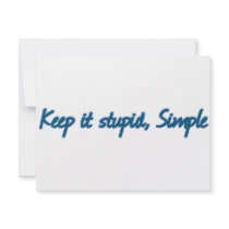 Keep it stupid, Simple. invitations