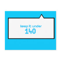 Keep it under 140 postcard