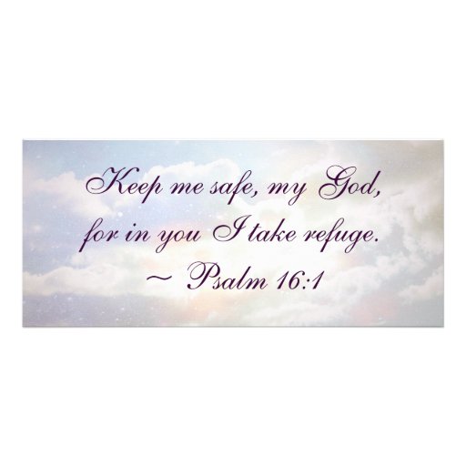 Keep Me Safe Psalm Quote Customized Rack Card