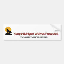 Keep Michigan Wolves Protected Bumper Sticker