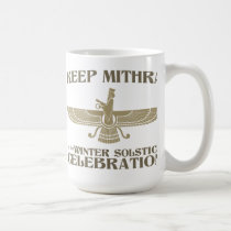 Keep Mithra in the Winter Solstice Celebration mugs