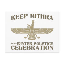 Keep Mithra in the Winter Solstice Celebration postcards