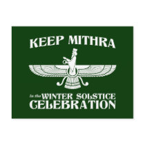 Keep Mithra in the Winter Solstice Celebration postcards