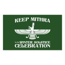 Keep Mithra in the Winter Solstice Celebration stickers