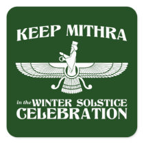 Keep Mithra in the Winter Solstice Celebration stickers