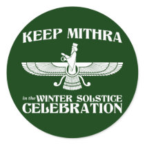 Keep Mithra in the Winter Solstice Celebration stickers