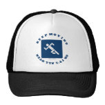 Keep Moving Or It's All Over (Pictogram Sign) Trucker Hats