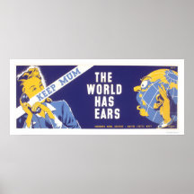Keep Mum - The World Has Ears WPA Posters