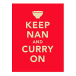 'Keep Nan and Curry On' Parody Postcard