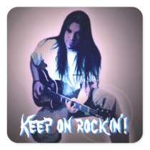 Keep on rockin'! sticker