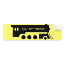 Keep on Trackin' By Train bumper stickers