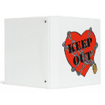keep out chained heart 3 ring binders