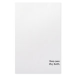 Keep pace Play Bass black text design Custom Stationery
