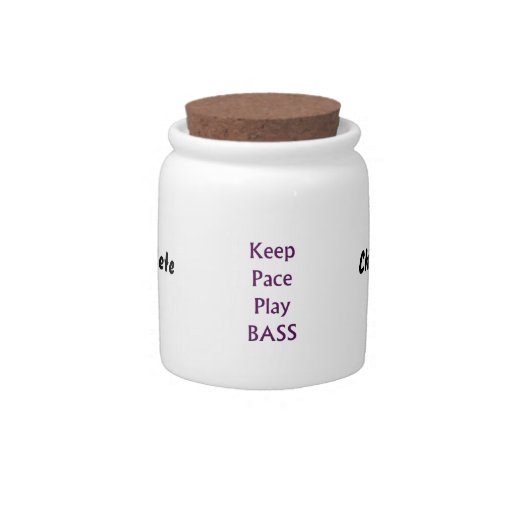 Keep pace Play bass purple text Candy Jar