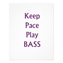 Keep pace Play bass purple text Custom Invite