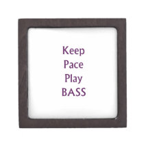 Keep pace Play bass purple text Premium Trinket Boxes