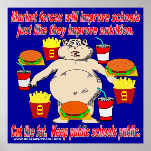 Keep Public Schools Public (blue) Poster