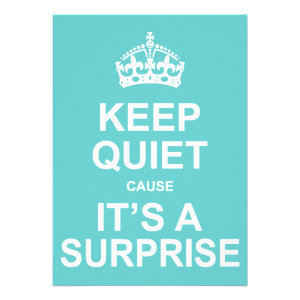 Keep Quiet Cause It's A Surprise Party Personalized Invite