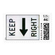 keep right stamp