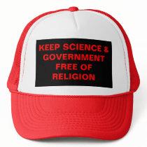 KEEP SCIENCE & GOVERNMENT FREE OF RELIGION MESH HATS