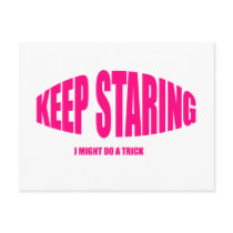 KEEP STARING postcards