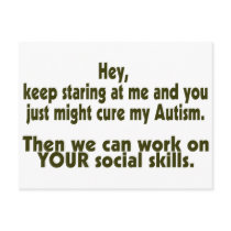Keep Staring Then We Can Work On Your Social Skill postcards by CelebrationZazzle Keep Staring Then We Can Work On Your Social Skill postcards