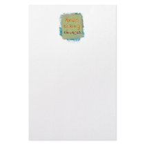Keep taking chances stay open young at heart personalized stationery