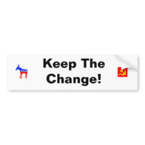 Keep The Change bumper stickers